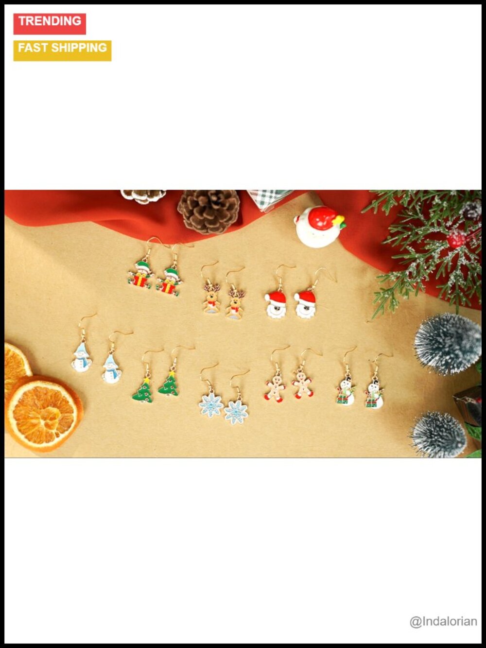 72 Pairs Holiday Drop & Dangle Earrings Set Alloy - Picture 6 of 6